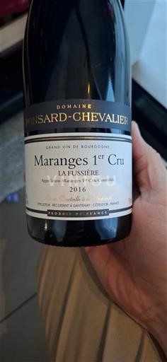 Burgundi Määrittelemätön Premier Cru Domaine Ponsard-Chevalier La Fussière 2016