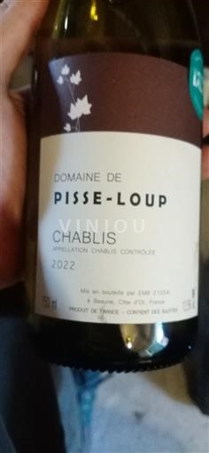 Bourgondië Chablis Domaine Pisse-Loup 2022