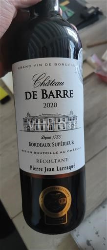 Burdeos Bordeaux superior Château Barre 2020