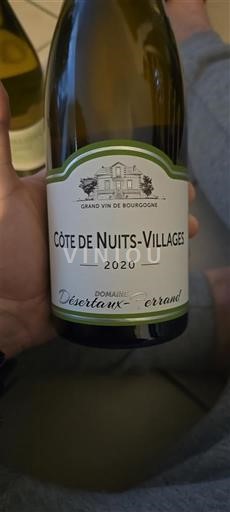 Borgonha Côte de Nuits Villages Domaine Désiortaux-Ferrand 2020