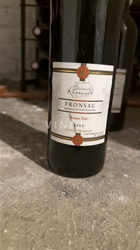 Burdeos Fronsac Vicomte Bernard de Romanet Étalon Noir 2010