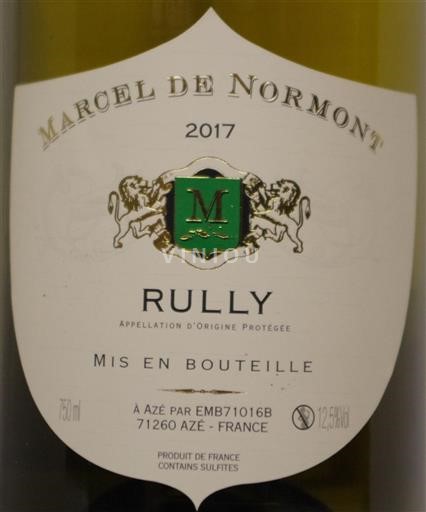 Burgund Rully Marcel de Normont 2017