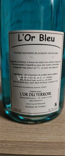 Alsace Ort du Terroir L'Or Bleu Icke årgångsbetecknad