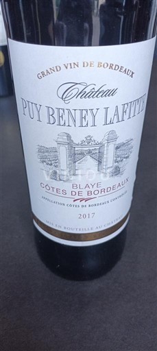 Bordeaux Blaye-côtes-de-bordeaux Château Puy Beney Lafitte 2017