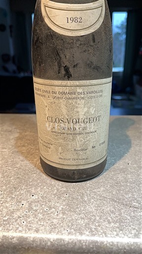Burgundija Clos-de-vougeot Grand Cru Domaine Société Civile du Domaine des Varoilles 1982