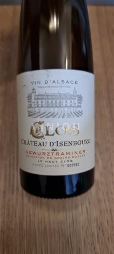 Alsace Château D’Isenbourg Clos Không niên vụ