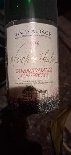 Alsace Grand Cru Wachenthaller Gewurztraminer Kaefferkopf 1999
