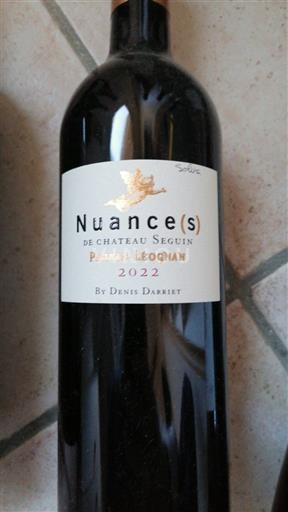 Bordeaux Pessac-Léognan Château Seguin Nuance(s) 2022