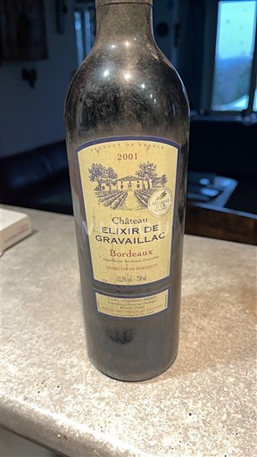 Bordeaux Château Elixir de Gravaillac 2001
