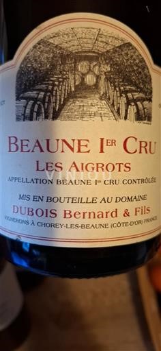 Burgundi Beaune Premier Cru Dubois Bernard & Fils Les Aigrots 2006