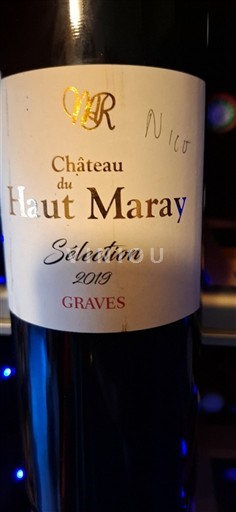 Wines Rouge sec Sélection Château Haut Maray 2019 France Bordeaux Graves AOC