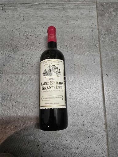 Bordeaux Saint-Émilion Grand Cru Grand Cru Grands Vins de Bordeaux 2022