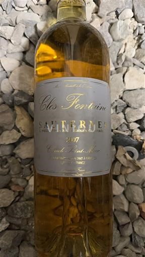 Bordeaux Sauternes Clos Fontaine Sainte-Anne 2007