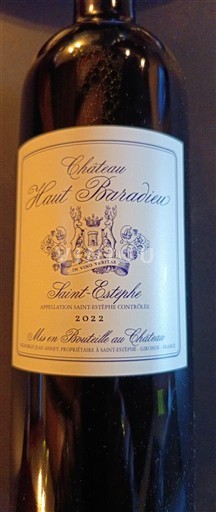 Bordeaux Saint-Estèphe Château Haut Paradis 2022