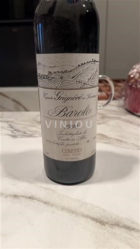 Piemont Barolo Ceretto Vigneto Grignoni e Asinari 1998