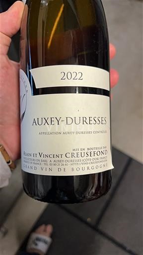 Bourgogne Auxey-duresses Alain et Vincent Creusefond 2022