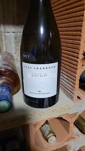 Burgundi Montagny Premier Cru Château Davenay Clos Chaudron 2017