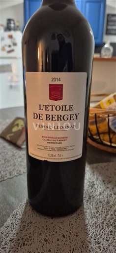 Bordeaux Pessac-Léognan Château Bergey L'Étoile de Bergey 2014