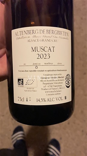 Alsazia Moscato Grand Cru Domaine Frédéric Mochel Altenberg de Bergbieten 2023