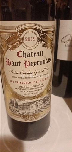 Bordeaux Saint-Émilion Grand Cru Grand Cru Château Haut Peyroutas 2019
