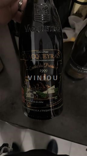 Rhônen laakso Vacqueyras Cave de Vacqueyras du Président 1999