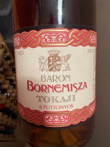 Tokaj Không được chỉ định Baron Bornemisza 6 Puttonyos 2007