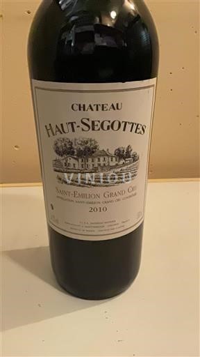 Bordeaux Saint-Émilion Grand Cru Château Haut-Segottes 2010