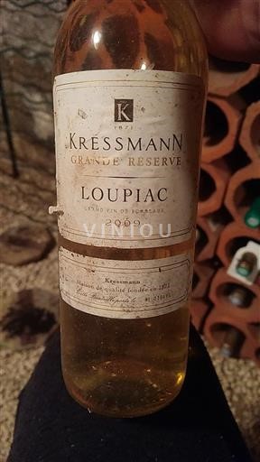 Bordoja Loupiac Kressmann Grande Réserve 2009