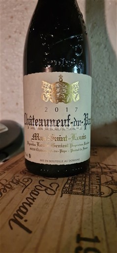 Rhônen laakso Châteauneuf-du-Pape Mas Saint-Louis 2017