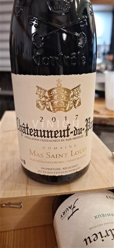 Rhône-dalen Châteauneuf-du-Pape Mas Saint-Louis 2017