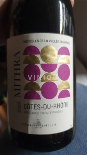 Rhône Valley Côtes-du-Rhône Vignerons Ardéchois Mithra 2023