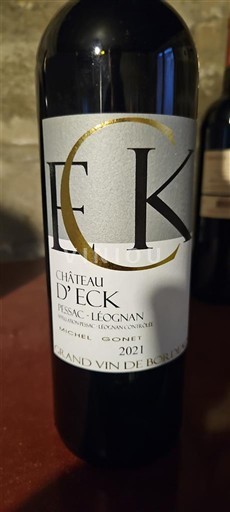 Burdeos Pessac-Léognan Château Eck 2021