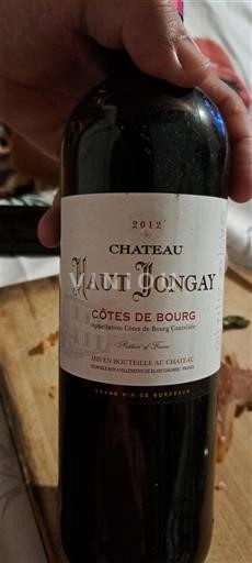 Bordeaux Côtes de Bourg Château Haut Jongay 2012