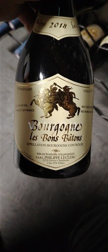 Burgundsko Philippe Leclerc Les Bons Bâtons 2018
