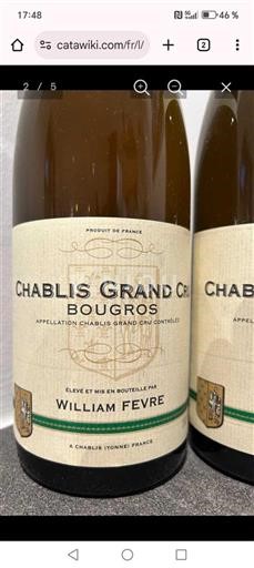 Burgundi Chablis Grand Cru William Fevre Bougros Ei vuosikertaa