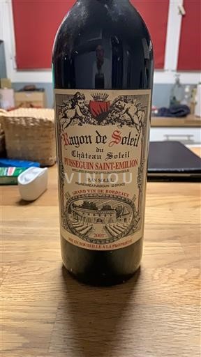 Burdeos Puisseguin-saint-émilion Château Soleil Rayon de Soleil 2001