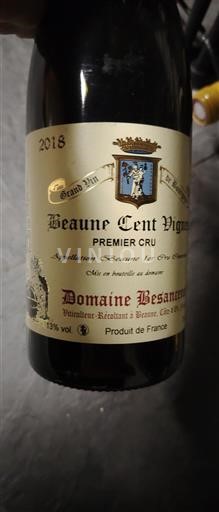 Burgundi Beaune Premier Cru Domaine Besancenot Beaune Cent Vignes 2018