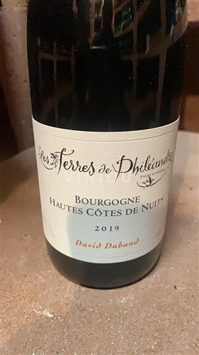 Borgoña No especificado David Duband Les Terres de Philéandre 2019