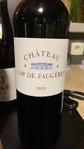 Bordeaux Castillon-côtes-de-bordeaux Château Cap de Faugères 2013