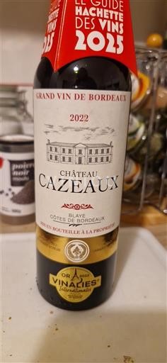 Bordeaux Blaye-Côtes-de-Bordeaux Château Cazeaux 2022