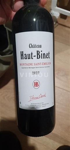 Burdeos Montagne-Saint-Émilion Château Haut-Binet 2022