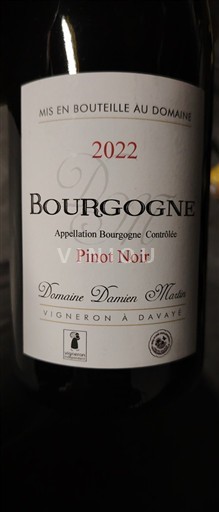 Burgundsko Domaine Damien Martin Pinot Noir 2022