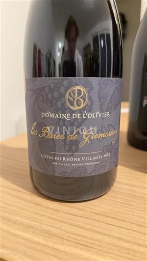 Rhônevallei Côtes-du-rhône-villages Domaine L'Olivier Les Baies de Grémouly 2022