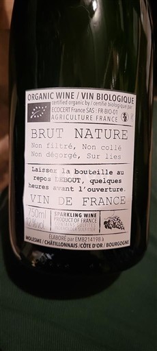 Bourgogne Bruno Dangin Pet Nat Non Millésimé