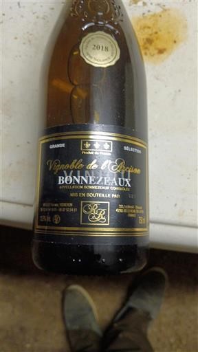 Vale do Loire Bonnezeaux Vignoble de l'Orchison Grande Sélection 2018