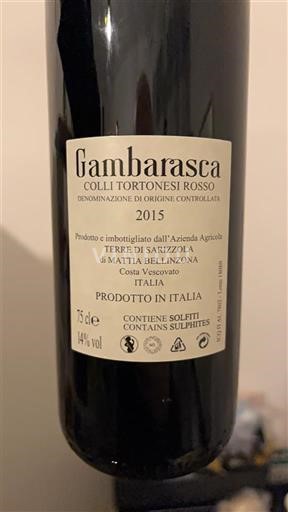 Piedmont Wines Unspecified Terre di Sarizzola Gambarasca 2015