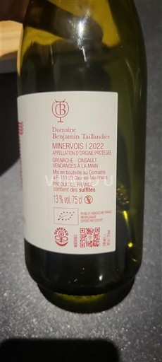 Languedoque Minervois Domaine Benjamin Taillandier 2022