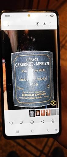 Languedoc Not Specified Domaine Bastian Cabernet-Merlot 2000