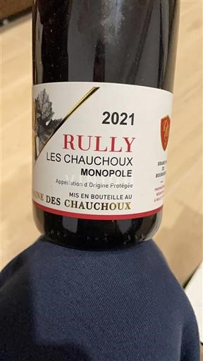 Burgundsko Rully Domaine S Chauchoux Les Chauchoux Monopole 2021