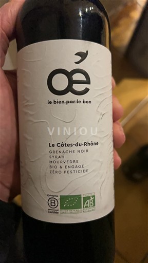 Rhônedalen Côtes du Rhône Oé Icke årgångsbetecknad
